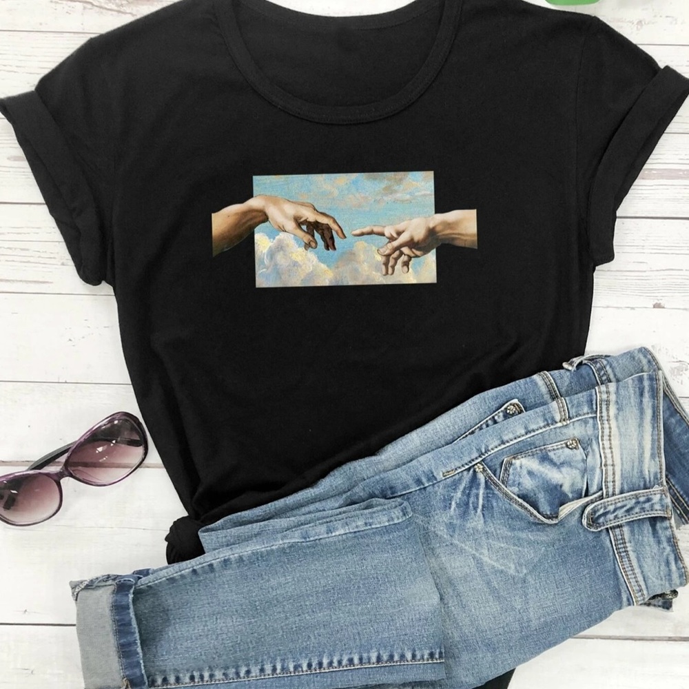 Black Shein graphic T Shirt